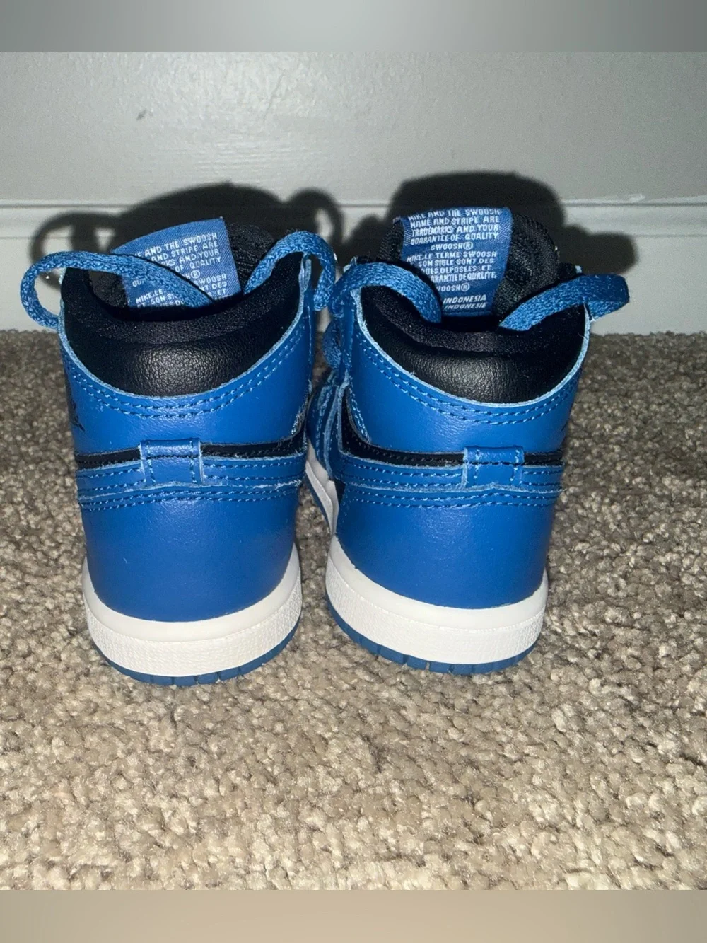 Toddler's Jordan 1 Retro High OG Dk Marina Blue/Black-White - Size 6C